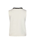 Color combination windproof vest - Ivory