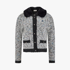 Fur Collar Windproof Cardigan (Black)