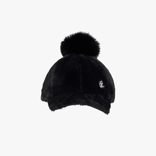 Fur Ball Point Cap (Black)