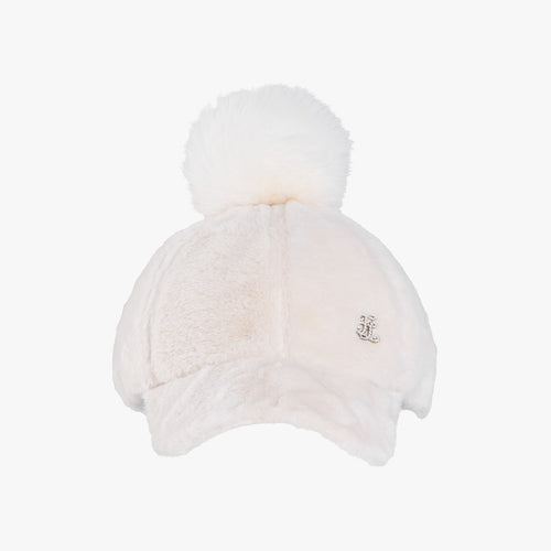 Fur Ball Point Cap (Ivory)