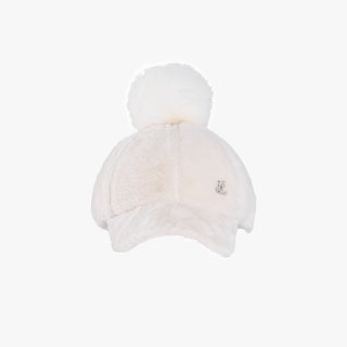 Fur Ball Point Cap (Ivory)