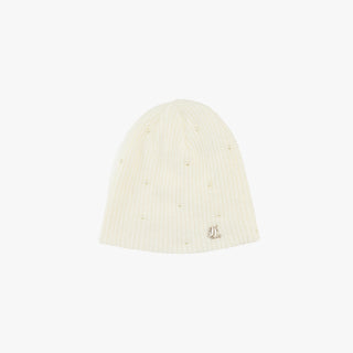 Pearl Knitted Beanie (Ivory)