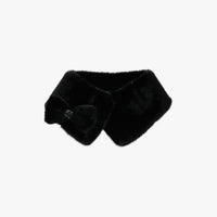 Fur Ribbon Neck Warmer (Black)
