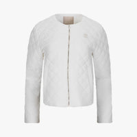 Quilted Round Neck Jumper (Ivory)