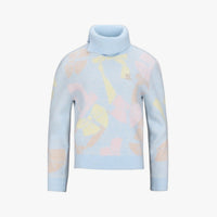 Ribbon Jacquard Turtleneck Knit (Blue)
