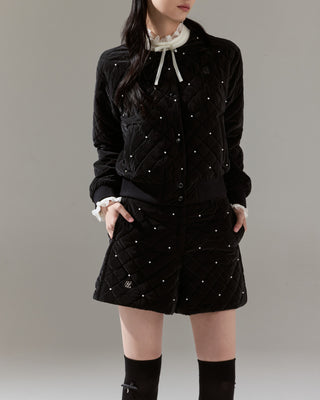 Pearl quilted jumper - Black