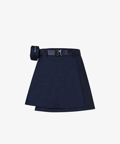 [Final Sale] FAIRLIAR Hip Set Memory Skirt - Navy