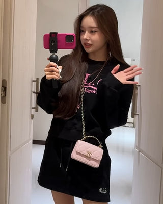 [FLC] FLC ESSENTIAL CROPPED SWEATSHRITS (Black)