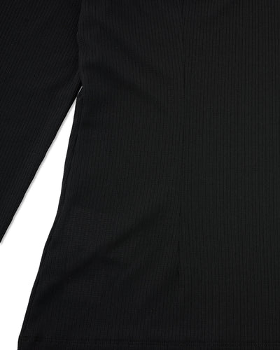 Ruffle high neck cooling inner t-shirt - Black