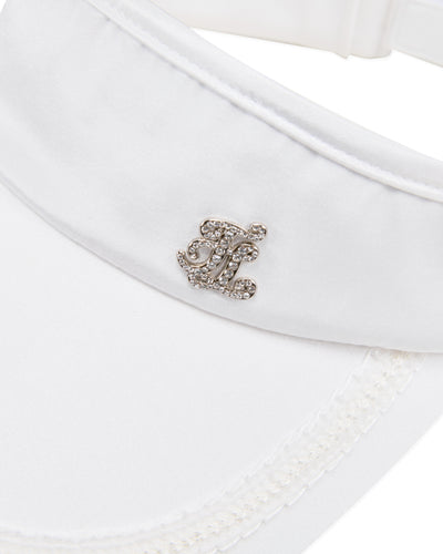 Taped wide visor - White