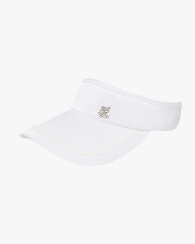 Taped wide visor - White