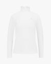 Ruffle high neck cooling inner t-shirt - White