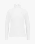 Ruffle high neck cooling inner t-shirt - White