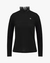 Ruffle high neck cooling inner t-shirt - Black