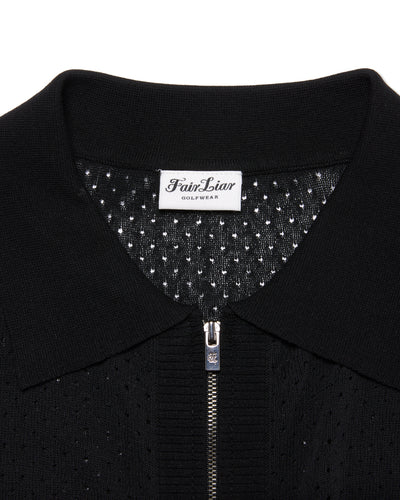 Scassi collar zip-up cardigan - Black