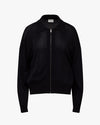 Scassi collar zip-up cardigan - Black