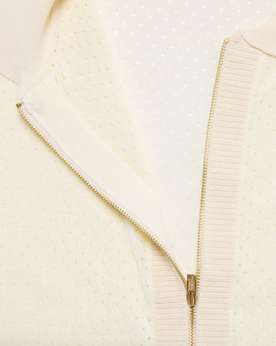 Scassi collar zip-up cardigan - Ivory