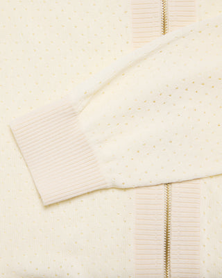 Scassi Collar Zip-Up Cardigan - Ivory