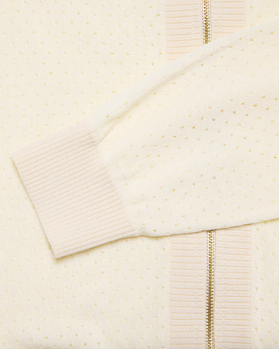 Scassi collar zip-up cardigan - Ivory