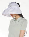 Wired Brim Open Bonnet hat - White