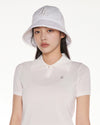 Ruffle bonnet hat - White
