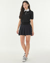 lettering jacquard t-shirt - Black