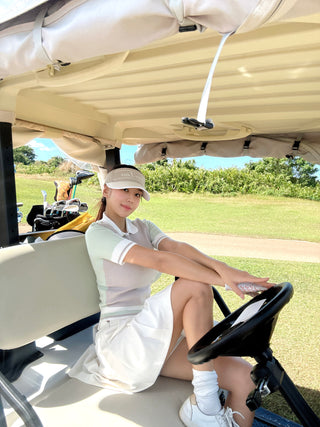 Lettering Jacquard Pleated Skirt (Cream)