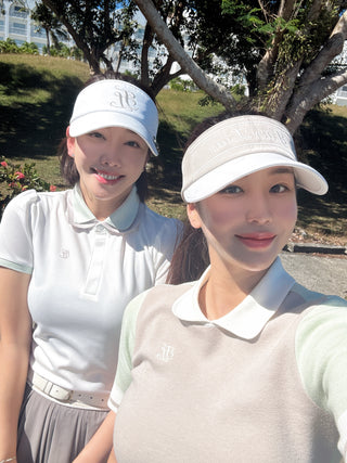 Double Color Collar T Shirt (White)