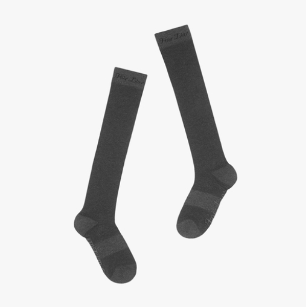 Logo Jacquard Knee Socks - Grey
