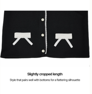 Crochet Collar Cardigan (Black)