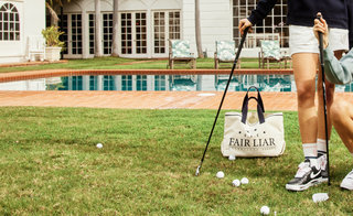 【♡】フェアライアー　fair liar ゴルフ　半袖　タイト　ホワイト　リボン ♡】フェアライアー fair liar ゴルフ 半袖 タイト ホワイト