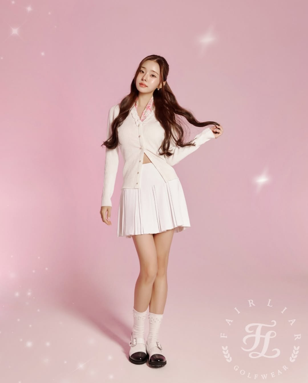 Fair Liar Rib Frill Cardigan (White)