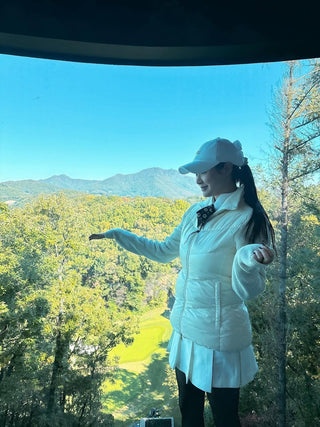 Knit Collar Down Jumper (Cream)