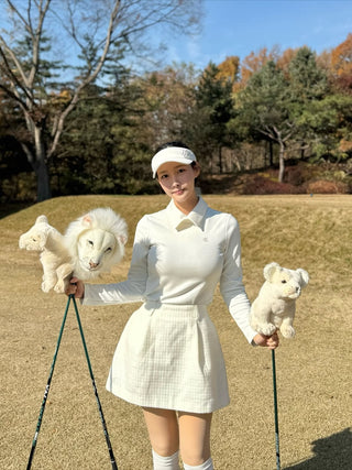 Tweed Balloon Skirt (Ivory)