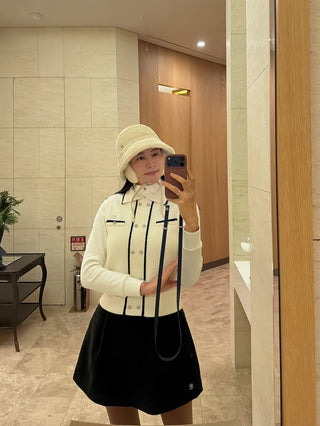 Tweed Balloon Skirt (Black)