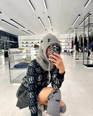 Knit Baraclava (Grey)