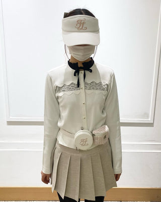 Lace Scallop Cardigan (White)