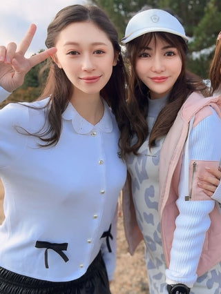 Crochet Collar Cardigan (White)