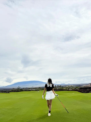 Lace Double Flare Skirt (White)