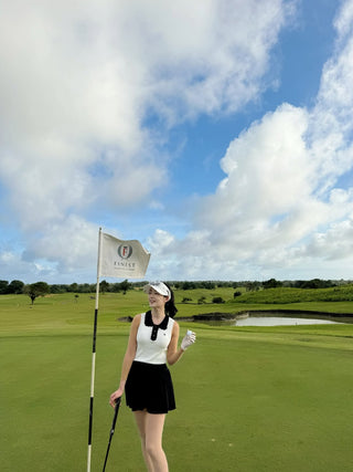 Crochet Collar Sleeveless Knit (White)