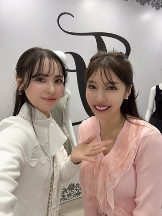 Organza V-neck cardigan (Coral)