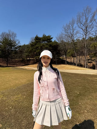 Shushu Ribbon Cardigan (Coral)