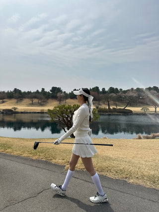 Lace Pearl Organza Visor (White)