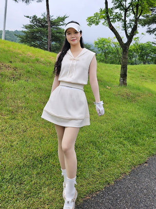 Waffle Sailor Vest (Cream)