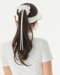 mini scrunch visor - White