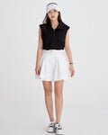 double layer flared skirt - White