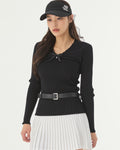 Ribbon shirring knit - Black