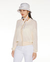 Scassi collar zip-up cardigan - Ivory