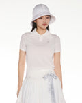 Pearl point short sleeve knit - White