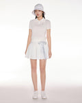 Pearl point short sleeve knit - White